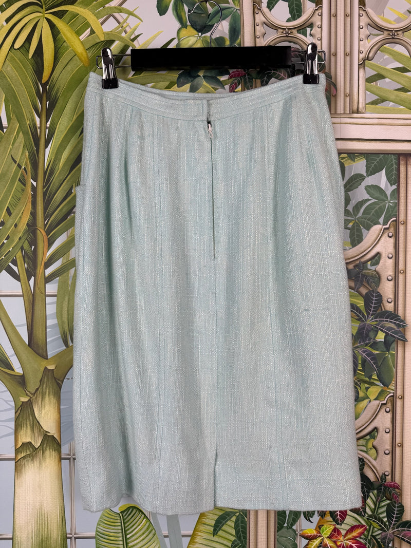 Chanel Vintage Tweed Set Light Blue