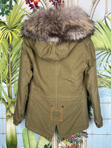 Mr&Mrs fur parka jacket green