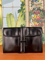 Hermés jige GM leather clutch