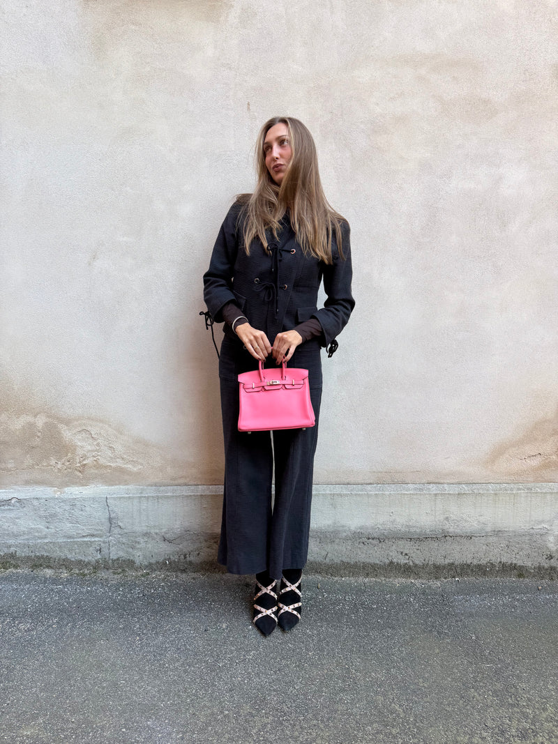 Hermès Birkin 25 retourne rose azalee swift leather palladium hardware