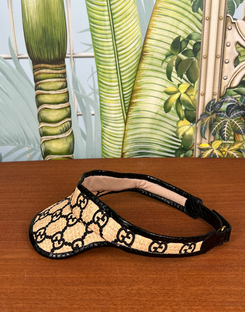 Gucci gg raffia visor