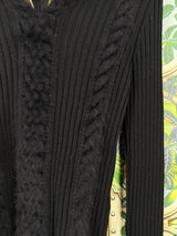 Chanel vintage black knitted sweater 2002's Winter collection