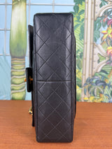 Chanel vintage single Flap Bag black medium/large