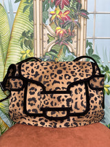 Pierre Hardy leopard suede bag