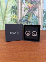 Chanel CC earrings round