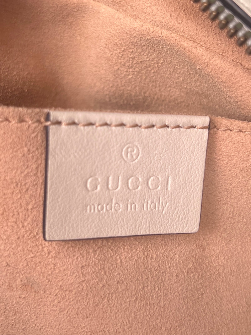 Gucci marmont small off white camera bag