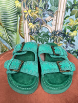 Mou green sandals