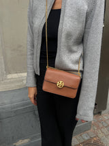 Tory burch Chelsea small brown leather bag