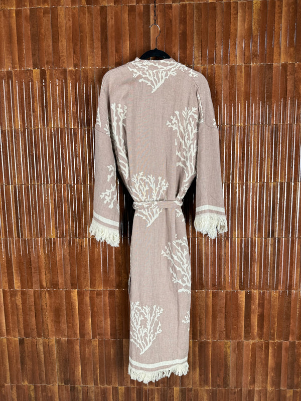 Amca cotton kaftan corallium reef