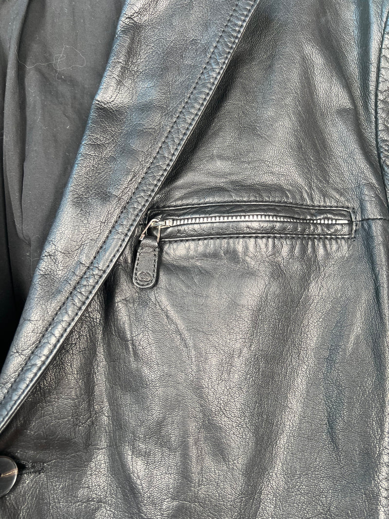 Gucci leather jacket black