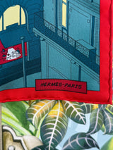 Hermès scarf 2017 green red space shopping au faubourg scarf