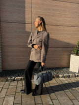 Christian Dior Navy Trotter Boston bowling bag