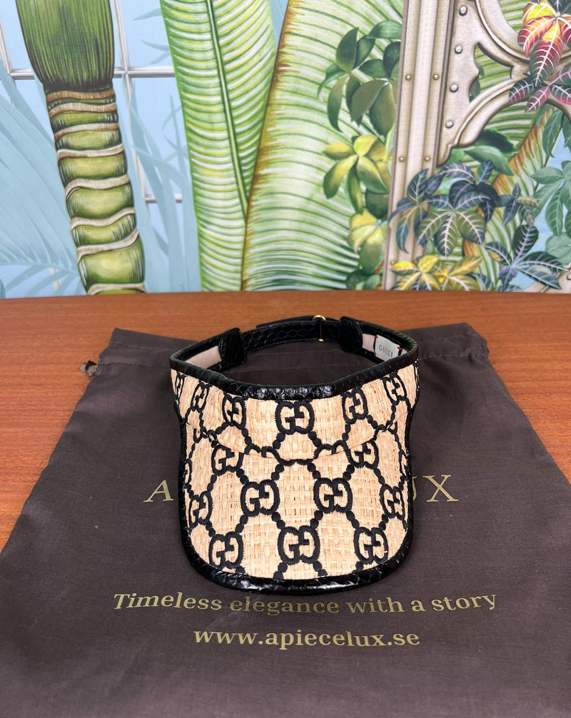 Gucci gg raffia visor