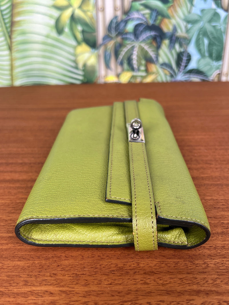 Hermés Kelly wallet Vert Anis Chèvre Mysore