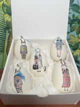 Hand painted egg mini set of 5