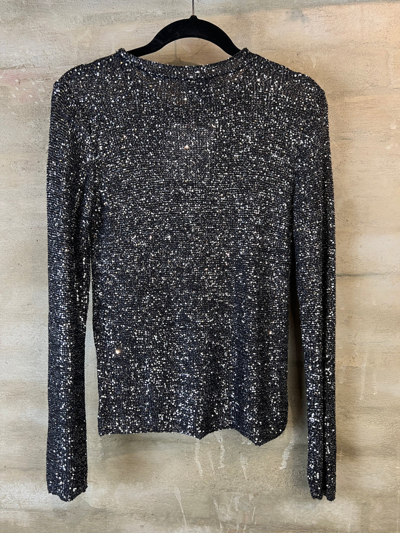 Sequin knit hot sale top