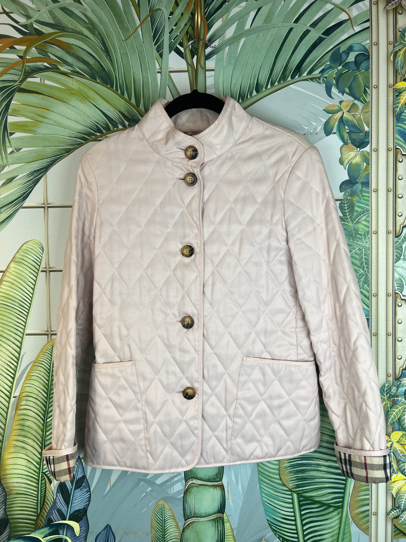 Burberry jacket quilted light pink