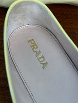 Prada flats yellow/orange patent leather