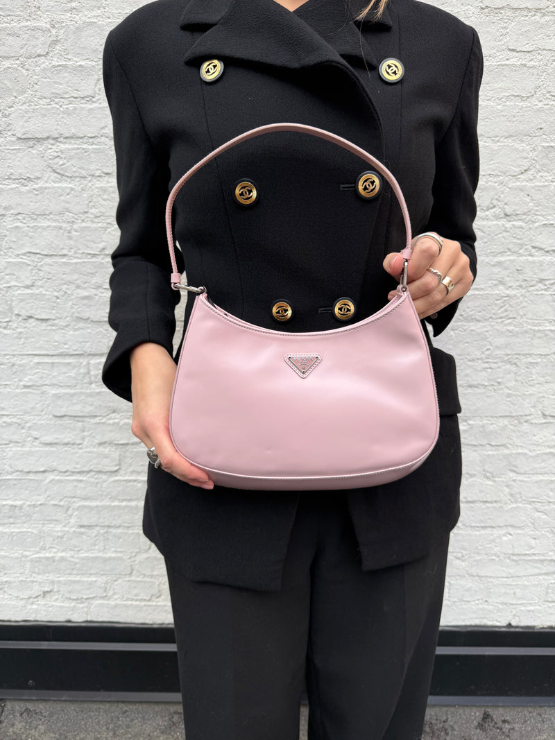 Prada cleo pink leather bag