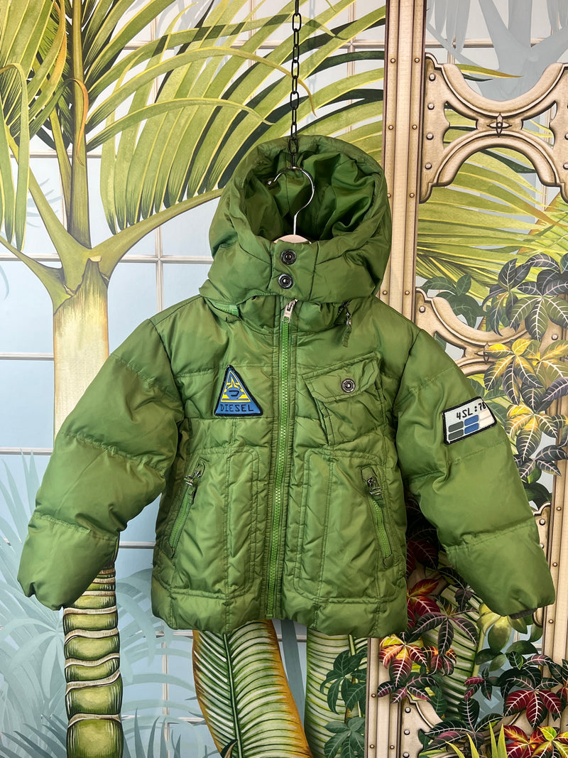 Diesel green jacket Size 24 Months