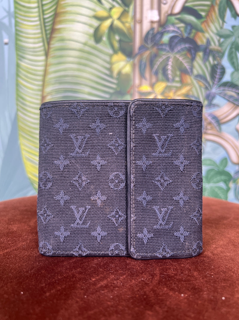 Louis Vuitton wallet blue fabric