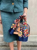 Chanel scarf blue/multicolor