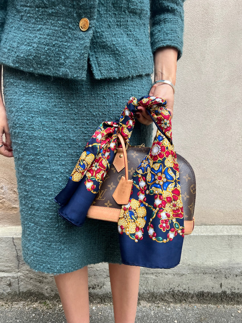 Chanel scarf blue/multicolor