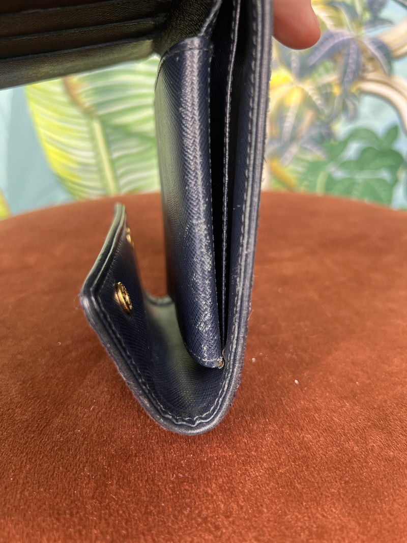 Louis Vuitton wallet blue fabric