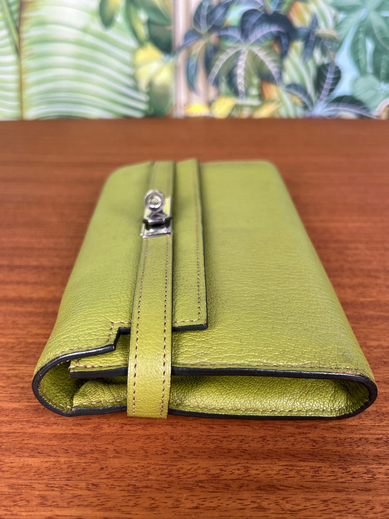 Hermés Kelly wallet Vert Anis Chèvre Mysore