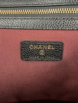 Chanel timeless clutch black caviar leather
