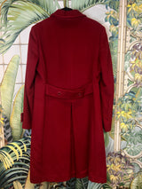 Max Mara long coat red