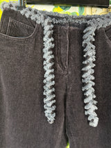 Chanel vintage navy velvet pants 2002's Winter collection