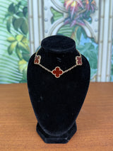 Van cleef & Arpels Alhambra carnelian bracelet, 5 motifs