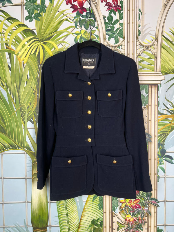 Chanel blazer dark blue