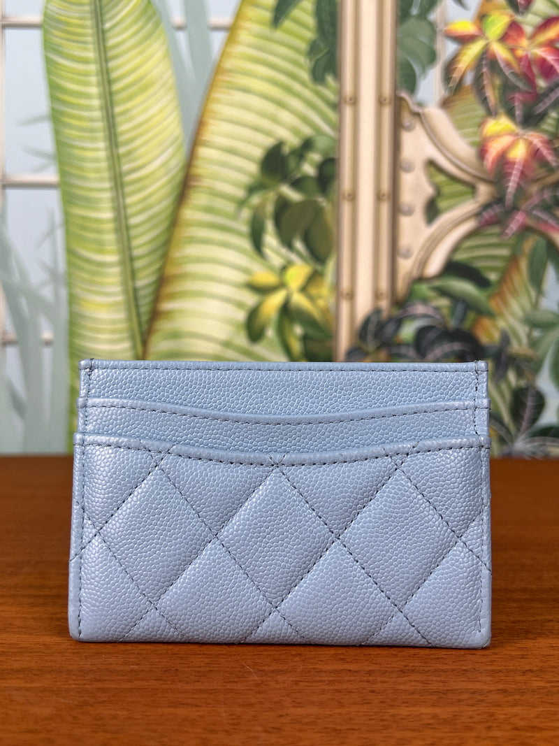 Chanel cardholder lightblue