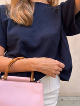 8 Design Sofia cashmere sweater navy blue