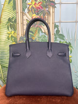 Hermés Birkin 30 blue nuit gold hardware