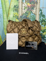 Chanel Bubble quilt flap bag bronze