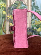 Balenciaga Hourglass pink denim mini limited edition bag