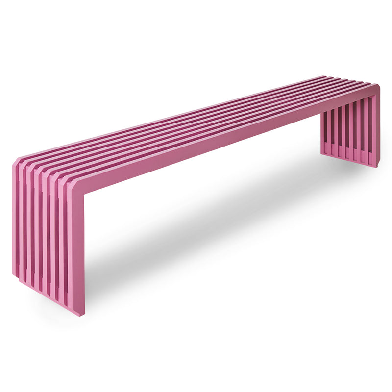 Slatted bench hot pink L