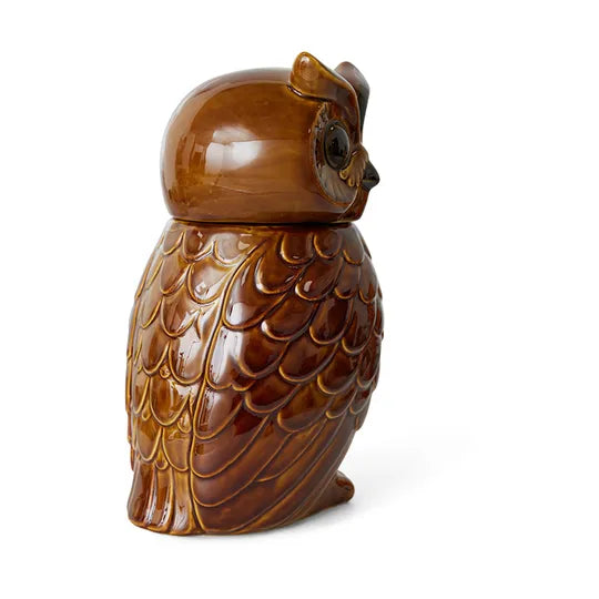 HK living ceramic owl jar roasted