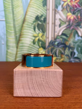 Hermès Clic Clac H Bracelet Bleu canard, gold