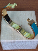 Hermès Clic H Bracelet emerald green /gold