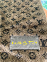 Louis Vuitton scarf logo brown