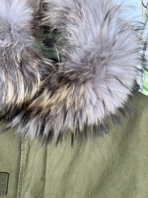 Mr&Mrs fur parka jacket green