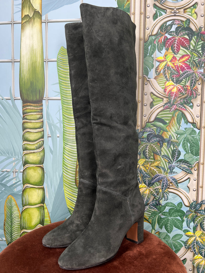 Bibi Lou knee-high boots khaki suede