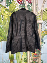 Gucci leather jacket black