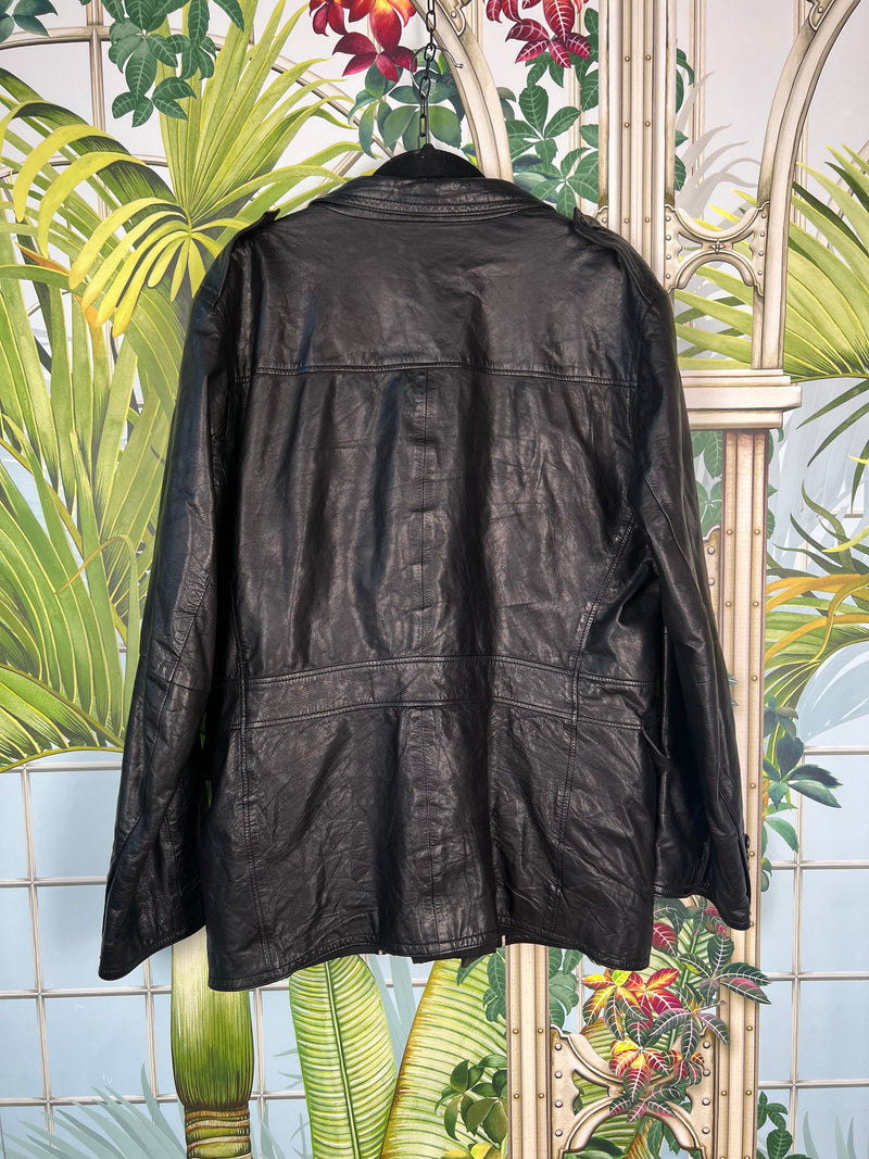 Gucci leather jacket black