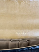 Chanel East West Chocolate bar flap bag black
