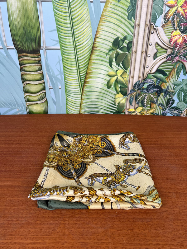 Hermès scarf lunapark/carousel green